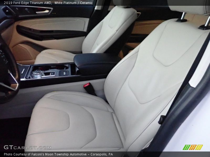 White Platinum / Ceramic 2019 Ford Edge Titanium AWD