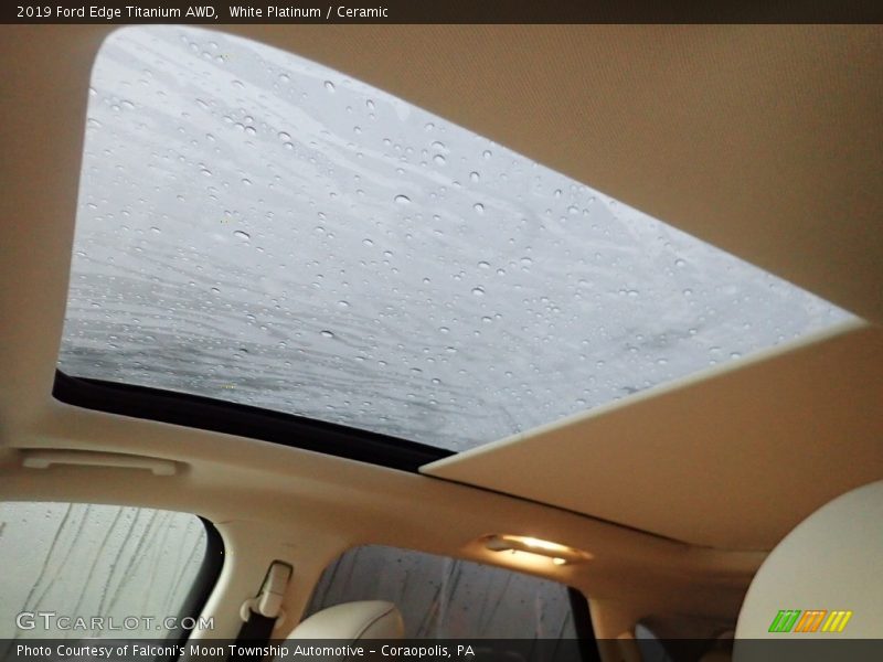 White Platinum / Ceramic 2019 Ford Edge Titanium AWD