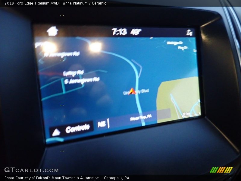 White Platinum / Ceramic 2019 Ford Edge Titanium AWD