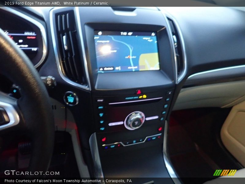 White Platinum / Ceramic 2019 Ford Edge Titanium AWD