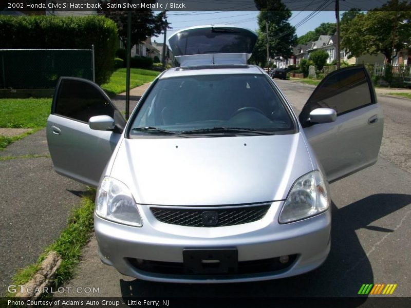 Satin Silver Metallic / Black 2002 Honda Civic Si Hatchback