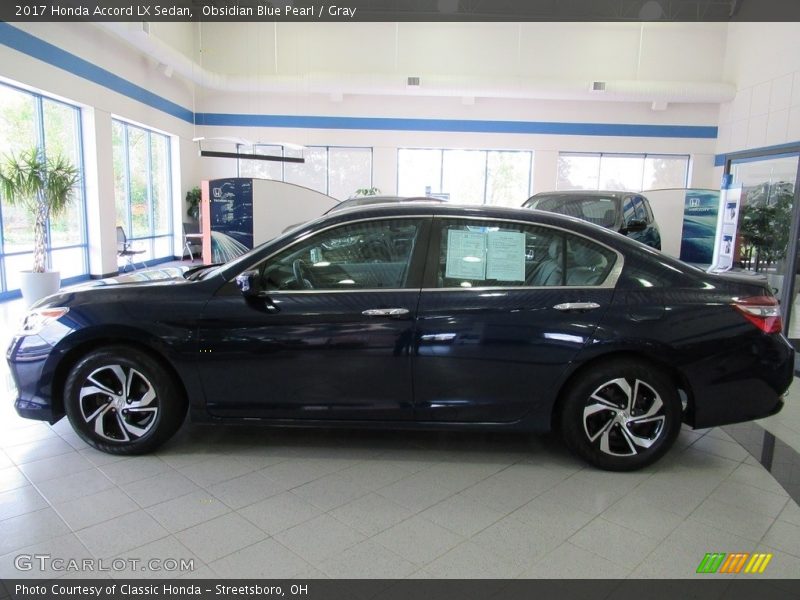 Obsidian Blue Pearl / Gray 2017 Honda Accord LX Sedan