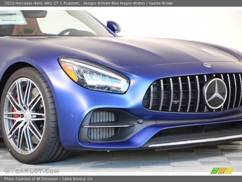 designo Brilliant Blue Magno (Matte) / Saddle Brown 2020 Mercedes-Benz AMG GT C Roadster