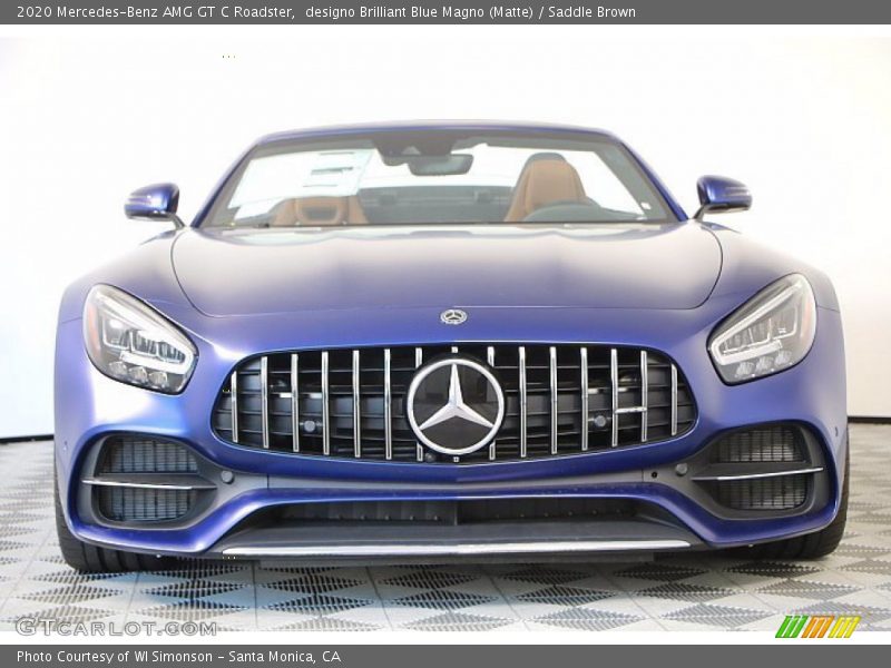 designo Brilliant Blue Magno (Matte) / Saddle Brown 2020 Mercedes-Benz AMG GT C Roadster