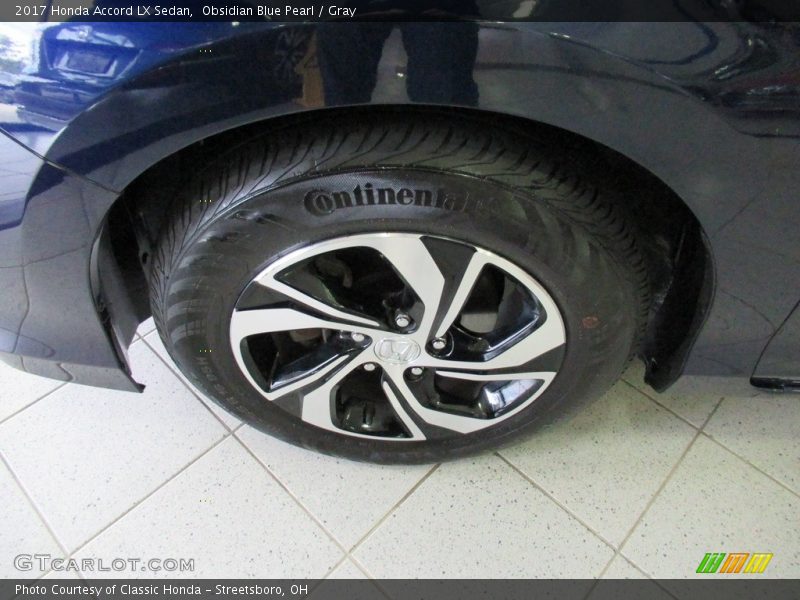 Obsidian Blue Pearl / Gray 2017 Honda Accord LX Sedan