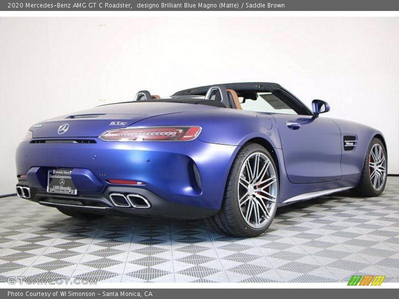 designo Brilliant Blue Magno (Matte) / Saddle Brown 2020 Mercedes-Benz AMG GT C Roadster