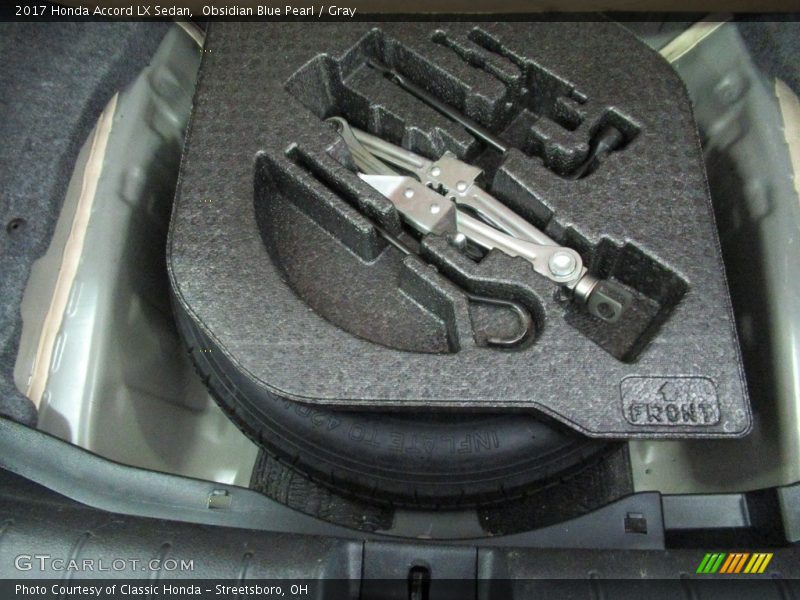 Obsidian Blue Pearl / Gray 2017 Honda Accord LX Sedan