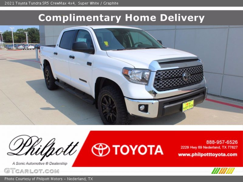 Super White / Graphite 2021 Toyota Tundra SR5 CrewMax 4x4