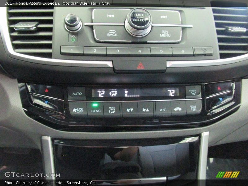 Obsidian Blue Pearl / Gray 2017 Honda Accord LX Sedan