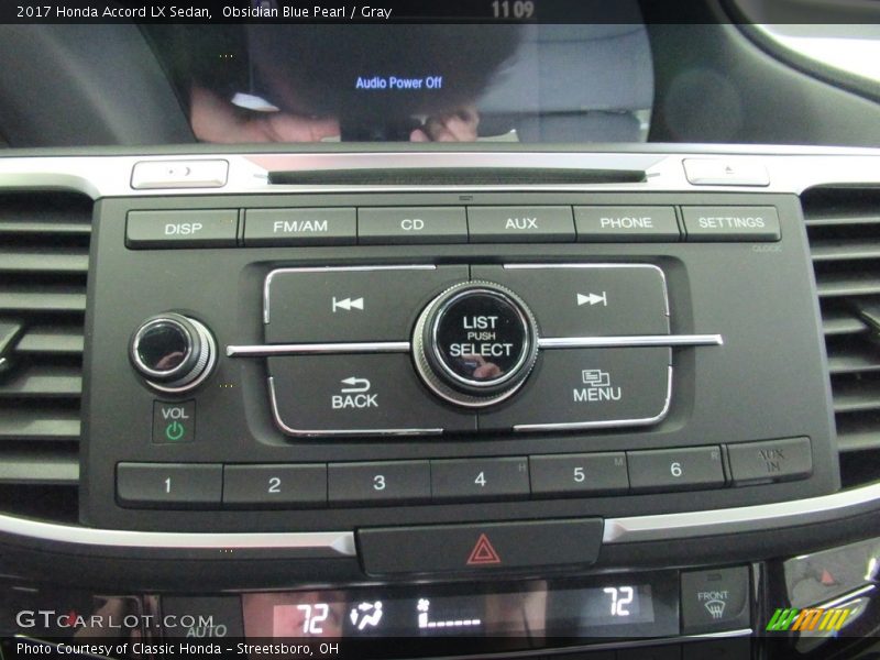Obsidian Blue Pearl / Gray 2017 Honda Accord LX Sedan