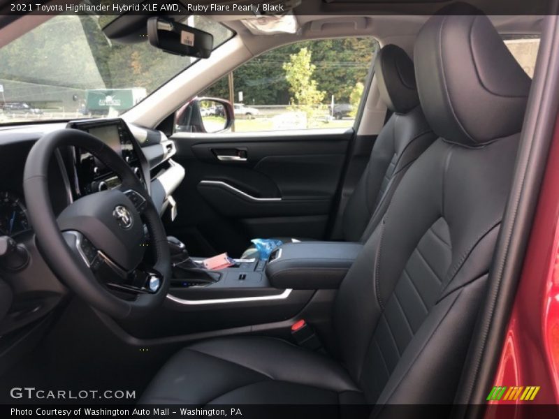 Front Seat of 2021 Highlander Hybrid XLE AWD