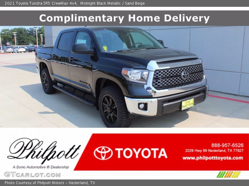 Midnight Black Metallic / Sand Beige 2021 Toyota Tundra SR5 CrewMax 4x4