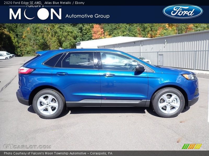 Atlas Blue Metallic / Ebony 2020 Ford Edge SE AWD