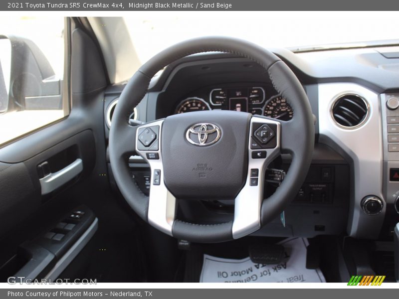 Midnight Black Metallic / Sand Beige 2021 Toyota Tundra SR5 CrewMax 4x4