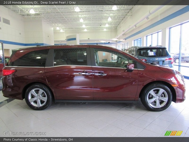 Deep Scarlet Pearl / Gray 2018 Honda Odyssey EX