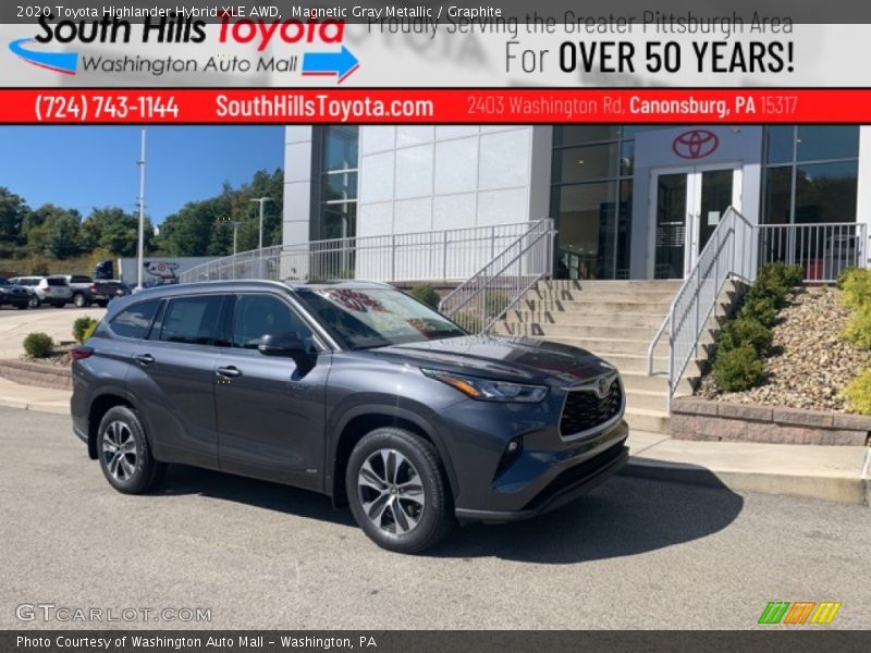 Magnetic Gray Metallic / Graphite 2020 Toyota Highlander Hybrid XLE AWD