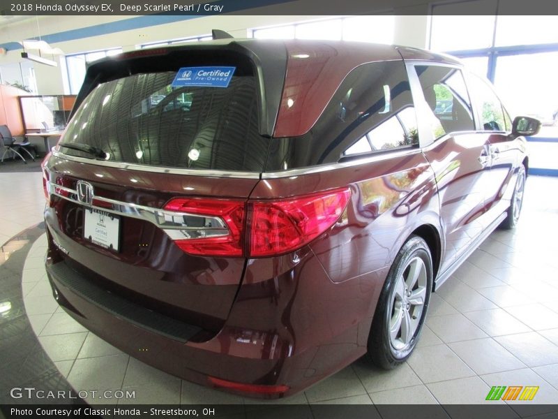 Deep Scarlet Pearl / Gray 2018 Honda Odyssey EX