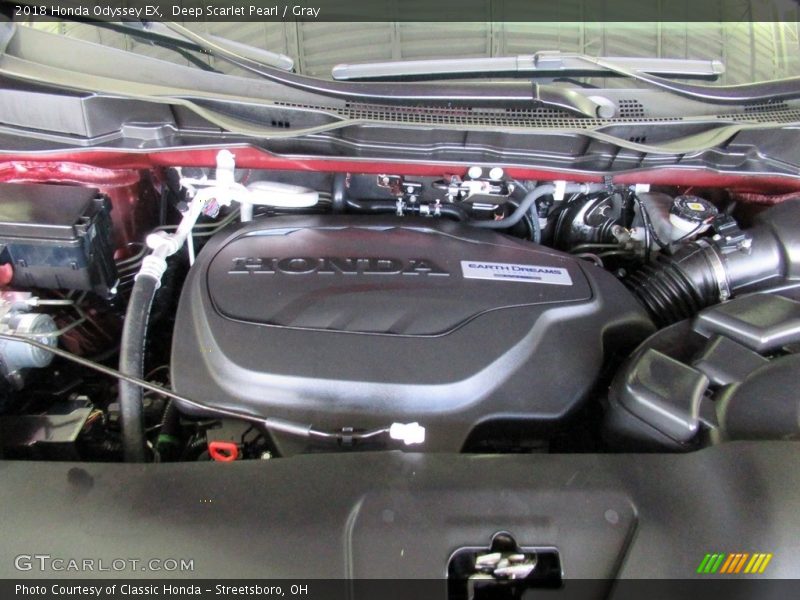 Deep Scarlet Pearl / Gray 2018 Honda Odyssey EX