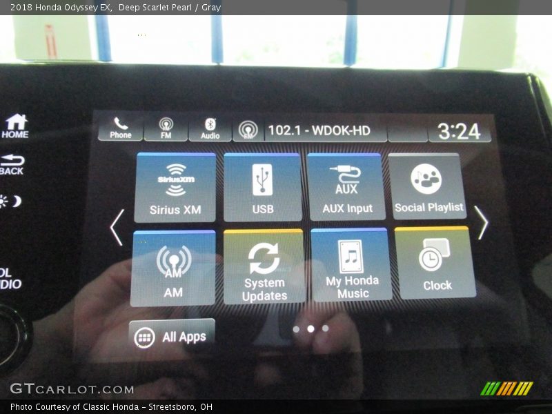 Deep Scarlet Pearl / Gray 2018 Honda Odyssey EX