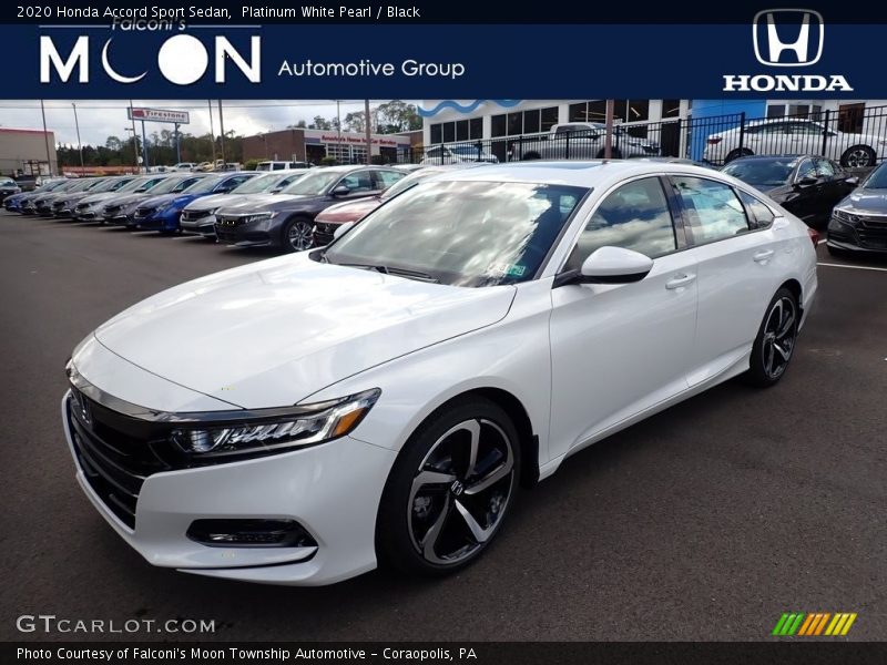 Platinum White Pearl / Black 2020 Honda Accord Sport Sedan
