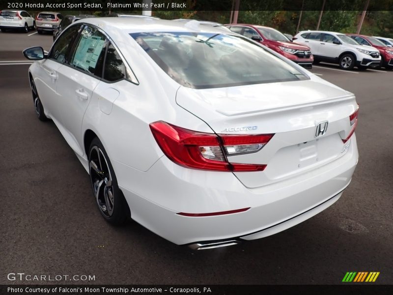 Platinum White Pearl / Black 2020 Honda Accord Sport Sedan