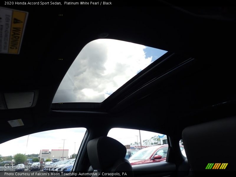Platinum White Pearl / Black 2020 Honda Accord Sport Sedan
