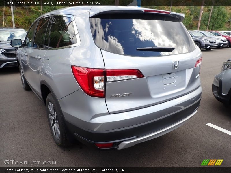Lunar Silver Metallic / Gray 2021 Honda Pilot EX-L AWD