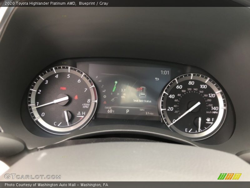 Blueprint / Gray 2020 Toyota Highlander Platinum AWD