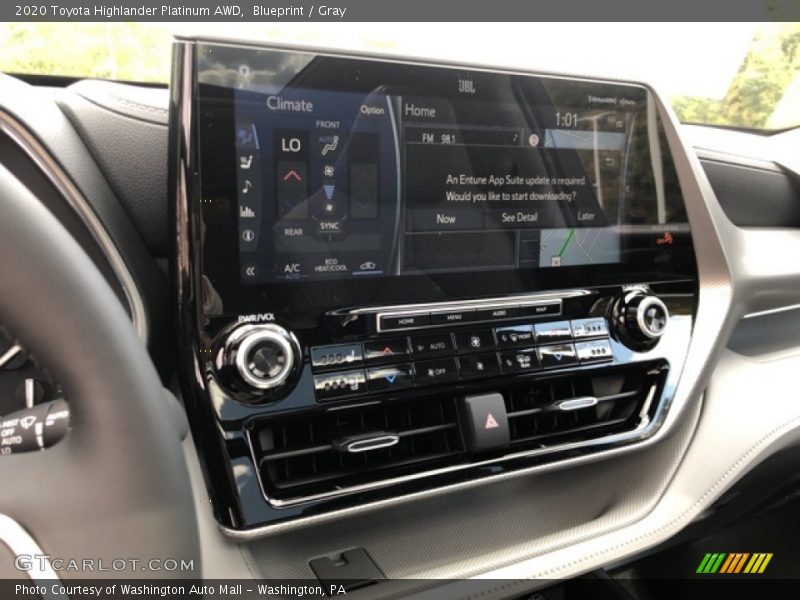 Blueprint / Gray 2020 Toyota Highlander Platinum AWD