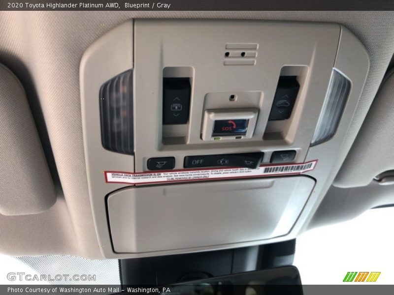 Blueprint / Gray 2020 Toyota Highlander Platinum AWD