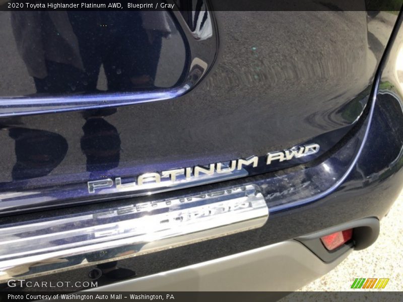 Blueprint / Gray 2020 Toyota Highlander Platinum AWD