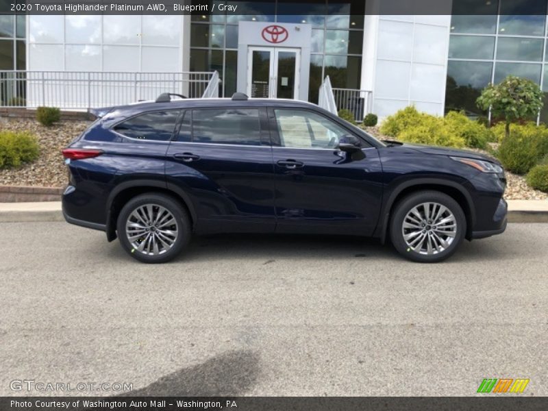 Blueprint / Gray 2020 Toyota Highlander Platinum AWD