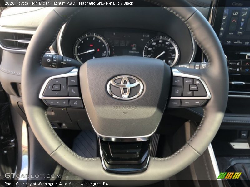 Magnetic Gray Metallic / Black 2020 Toyota Highlander Platinum AWD