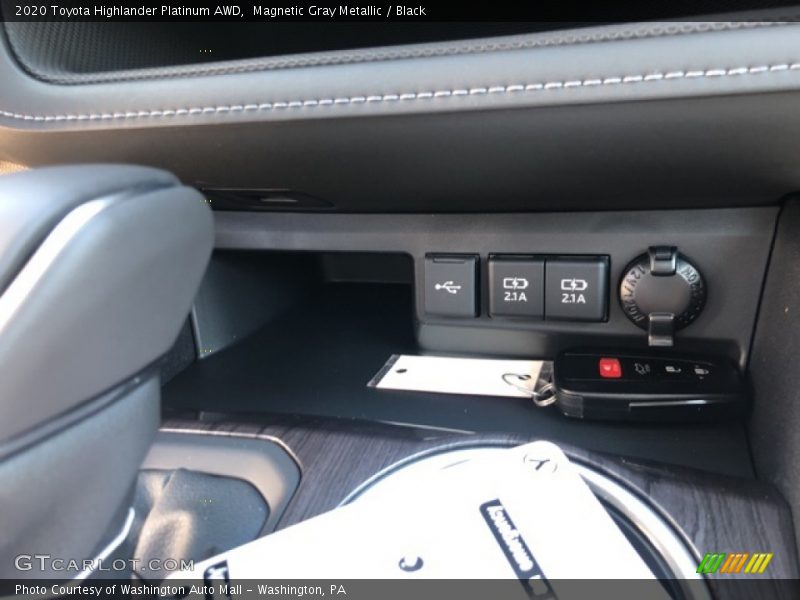 Magnetic Gray Metallic / Black 2020 Toyota Highlander Platinum AWD