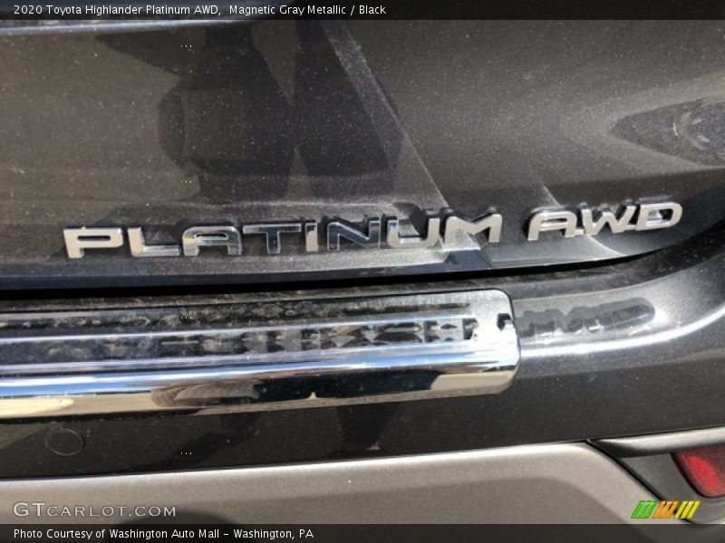 Magnetic Gray Metallic / Black 2020 Toyota Highlander Platinum AWD