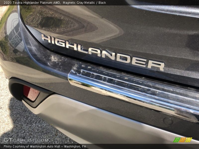 Magnetic Gray Metallic / Black 2020 Toyota Highlander Platinum AWD