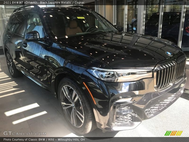 Black Sapphire Metallic / Cognac 2021 BMW X7 xDrive40i