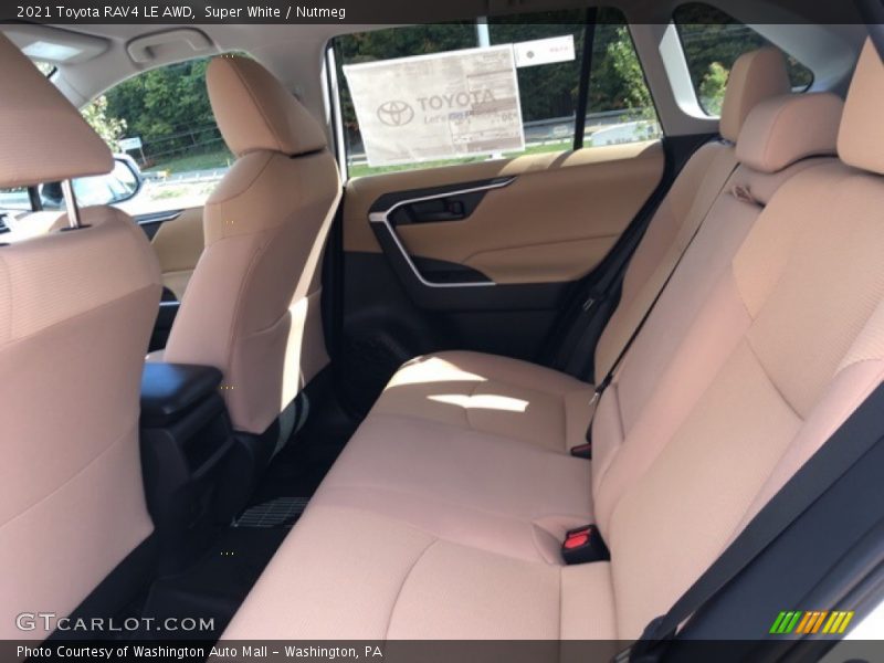 Super White / Nutmeg 2021 Toyota RAV4 LE AWD