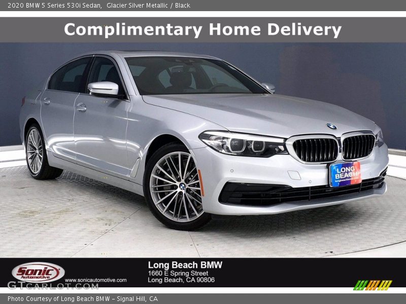 Glacier Silver Metallic / Black 2020 BMW 5 Series 530i Sedan