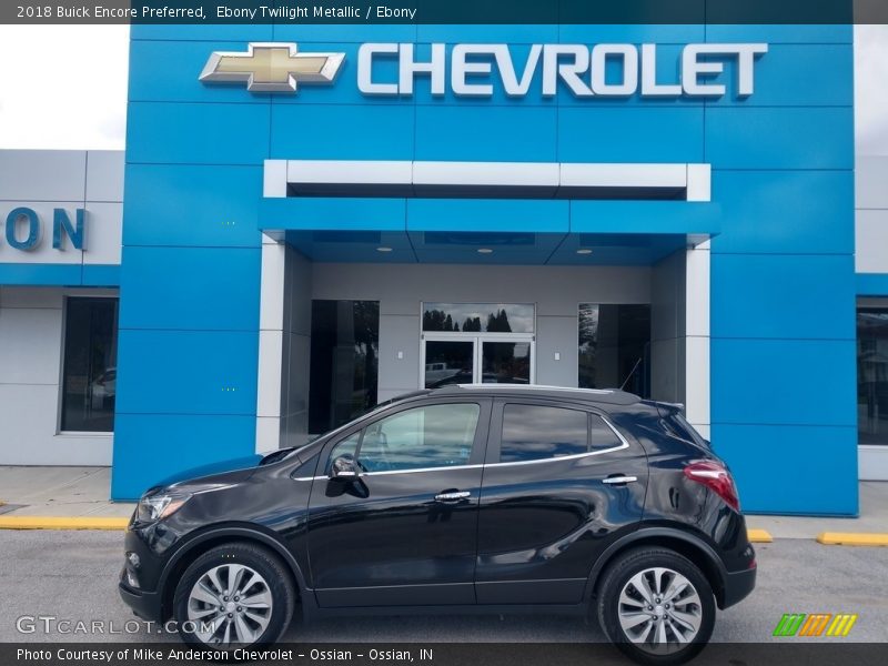 Ebony Twilight Metallic / Ebony 2018 Buick Encore Preferred