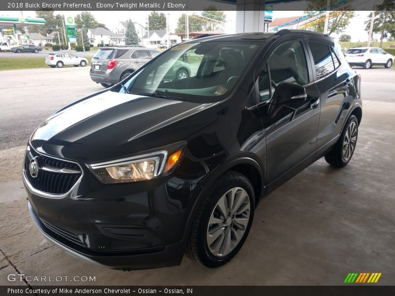 Ebony Twilight Metallic / Ebony 2018 Buick Encore Preferred