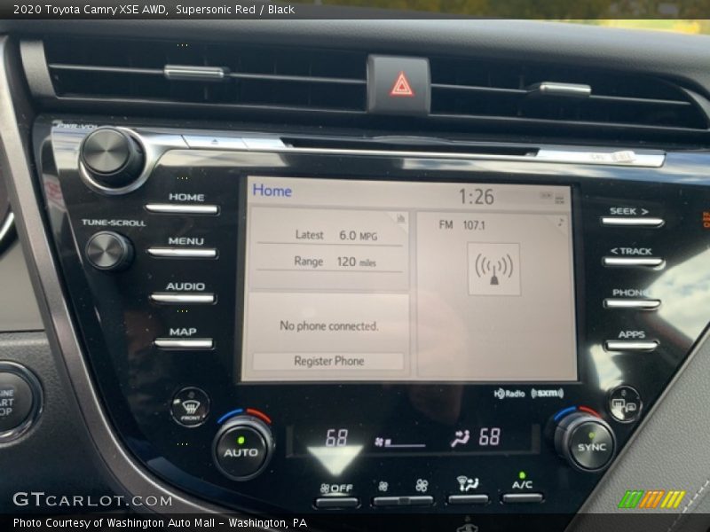 Supersonic Red / Black 2020 Toyota Camry XSE AWD