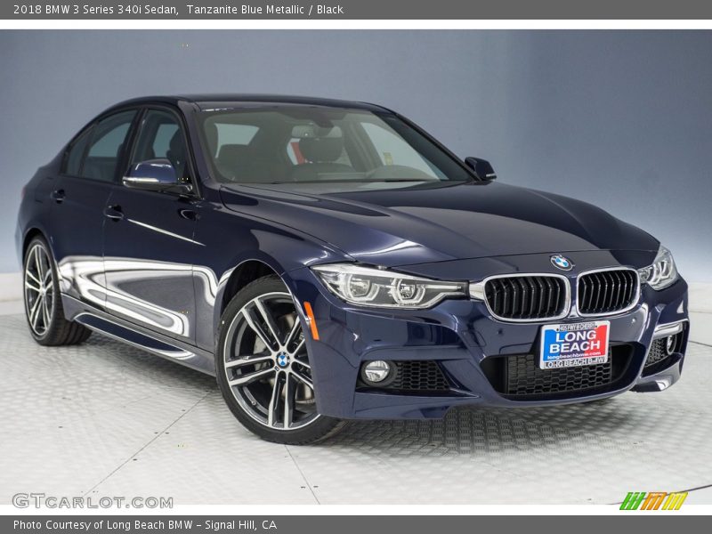 Tanzanite Blue Metallic / Black 2018 BMW 3 Series 340i Sedan