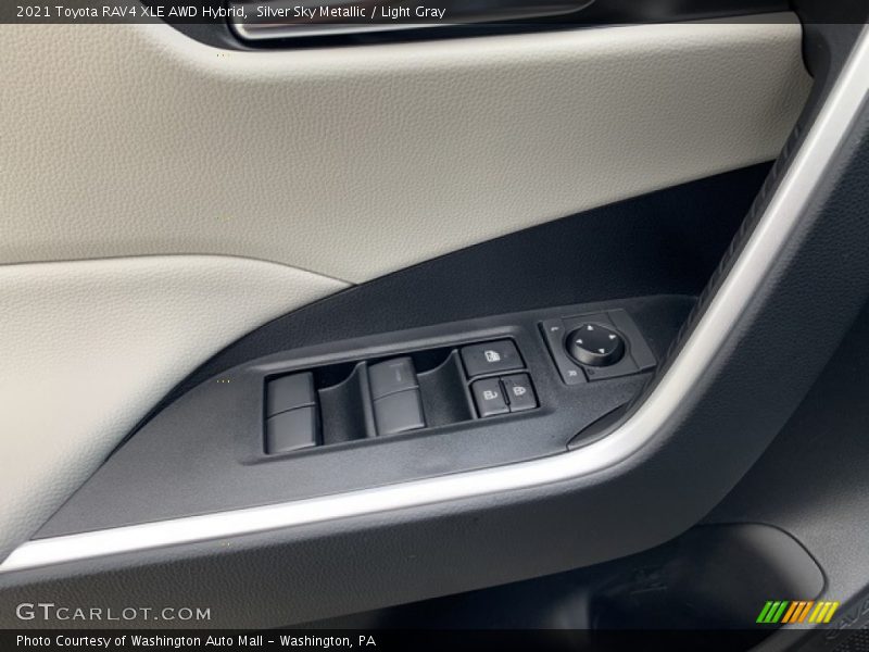 Silver Sky Metallic / Light Gray 2021 Toyota RAV4 XLE AWD Hybrid