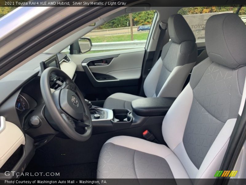 Silver Sky Metallic / Light Gray 2021 Toyota RAV4 XLE AWD Hybrid