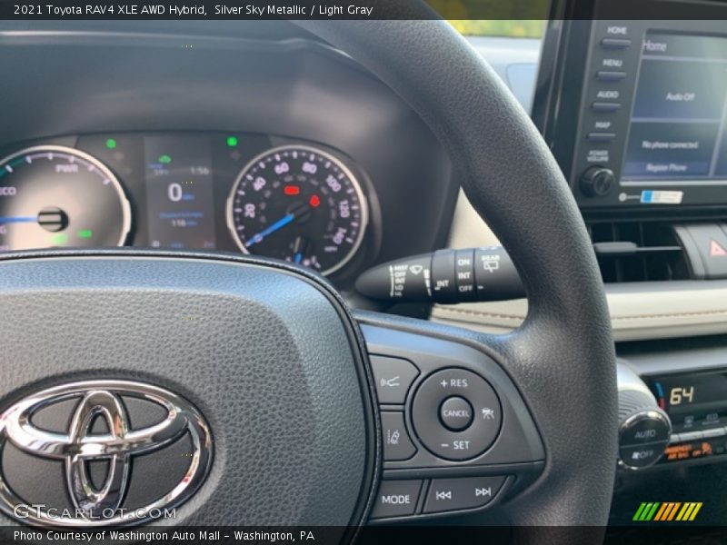 Silver Sky Metallic / Light Gray 2021 Toyota RAV4 XLE AWD Hybrid