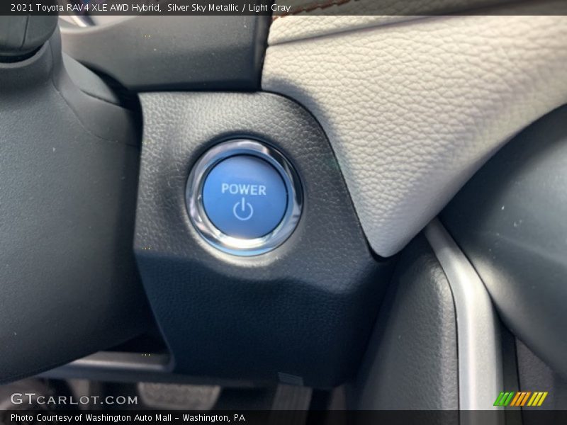 Silver Sky Metallic / Light Gray 2021 Toyota RAV4 XLE AWD Hybrid