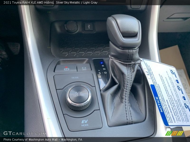 Silver Sky Metallic / Light Gray 2021 Toyota RAV4 XLE AWD Hybrid