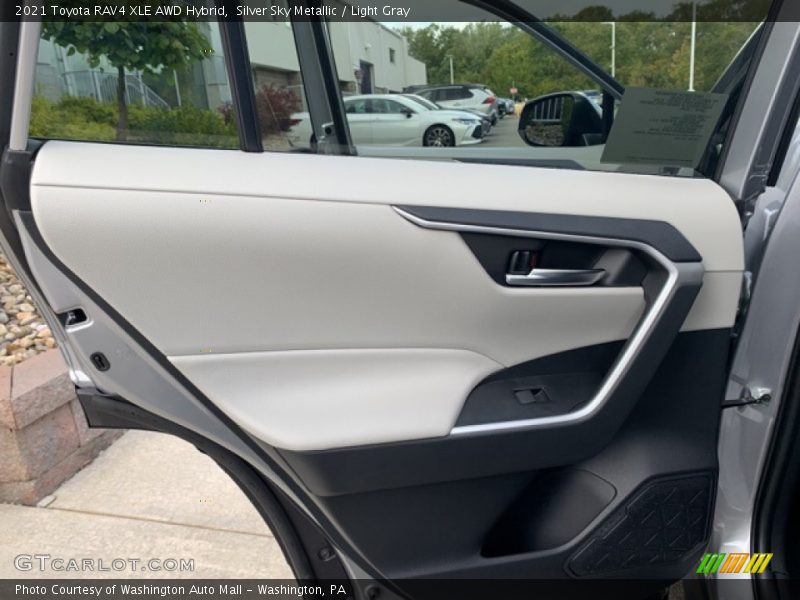Silver Sky Metallic / Light Gray 2021 Toyota RAV4 XLE AWD Hybrid
