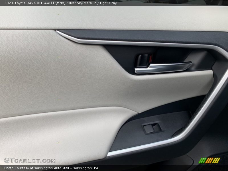 Silver Sky Metallic / Light Gray 2021 Toyota RAV4 XLE AWD Hybrid
